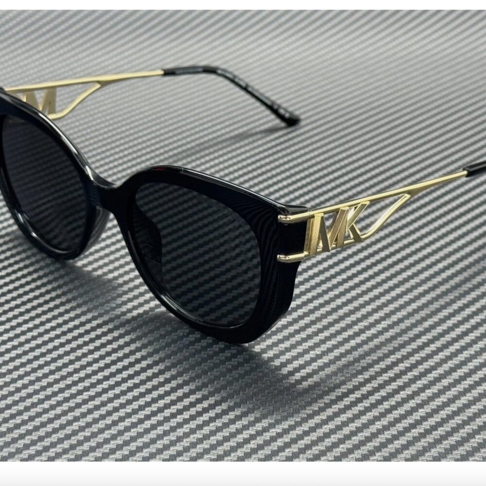 MK Black 53mm Womens Black Gold Sunglasses